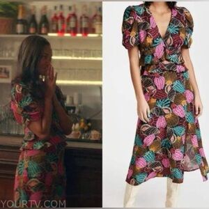 NWOT Farm Rio Shell Mix Midi Dress, Size Small